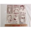 Image 1 : 6 x 1950's Baseball Cards Baker ect. 3 3/8 x 5 1/4 inches