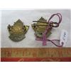 Image 2 : Pair of Collar Badges WW1 South Saskatchewan