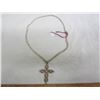 Image 1 : Large Sterling Cross on a Italian Sterling Chain 38 grams