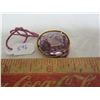 Image 1 : 14 KT  Broach with Large Amethyst in it