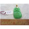 Image 1 : Jade Pendant with 18 KT Clasp
