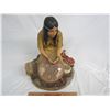 Image 2 : Large Vintage Plaster Statue of Native Girl