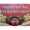 Image 2 : 1190's Oval self framed Coca-Cola sign- cardboard