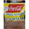 Image 2 : Fantasy Coca-Cola porcelain sign-29x24-double sided