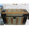 Image 2 : Large Antique Camel Back Trunk