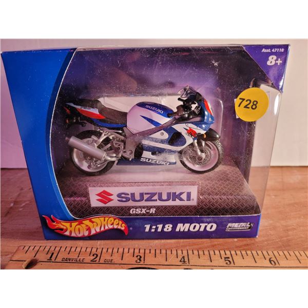 1:18 Suzuki GSX-R Hot Wheels Motorcycle NIB 2003