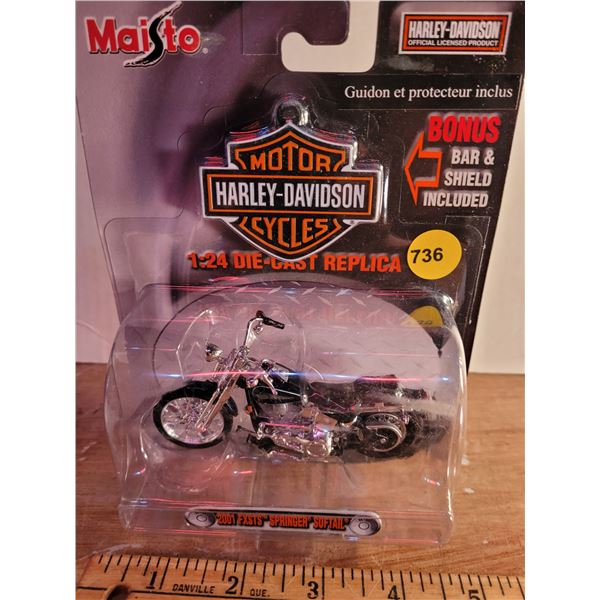 1:24 Harley Davidson 2001 FXSTS Springer Softail NIB 2002