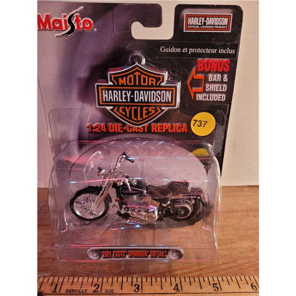 1:24 Harley Davidson 2001 FXSTS Springer Softail NIB 2002