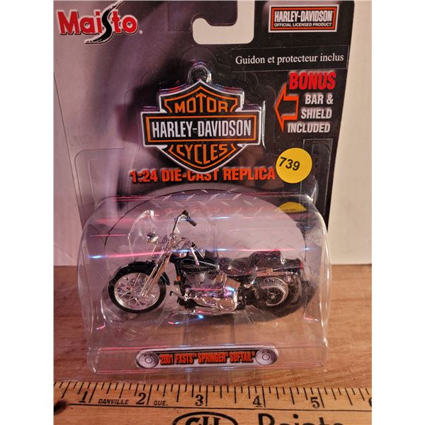 1:24 Harley Davidson 2001 FXSTS Springer Softail NIB 2002