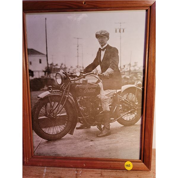 12x15 B+W Motorcycle Rider on an Indian Model Kit NIB