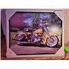 Image 1 : 20x16 Framed Harley Davidson Motorcycle NIB