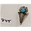 Image 1 : Sterling Silver Ring With Turquoise Stone