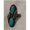 Image 3 : Sterling Silver Ring With Turquoise Stone