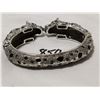 Image 6 : Silver Jaguar Bracelet With Stones