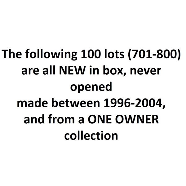 The next 100 lots are new in box, never opened (see description)
