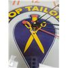Image 7 : WOW! Original exceptional Tip Top Tailors advertising wall clock, 15" diameter, tested, working