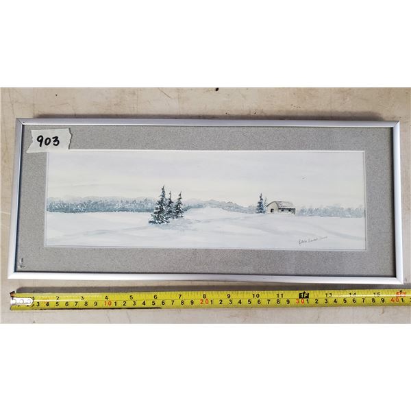 ESTELLE GAUDET-DOWS "WINTER #4" FRAMED ART (3.5 x 5.5")