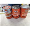 Image 2 : 3 GULF OIL TINS 1 LITRE (FULL)