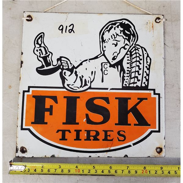 FISK TIRE PORCELAIN SIGN