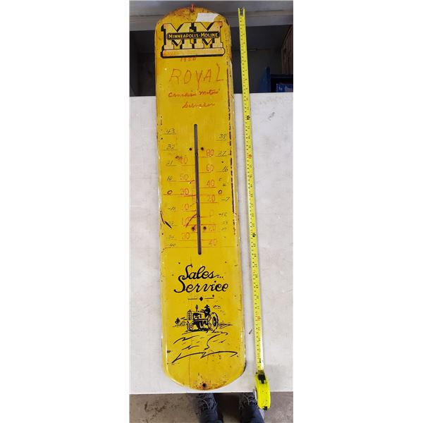 MINNEAPOLIS-MOLINE ADVERTISING THERMOMETER
