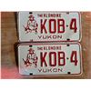Image 1 : Matching pair of Yukon 'The Klondike' license plates