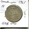 Image 1 : 1961 50 CENTS SILVER