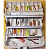 Image 1 : PLANO "Tackle Box" / Handle 3 Tier Compartments + 24 Assorted Lures