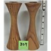 Image 1 : Pair of Wooden Turned Candle Sticks 1997 Dave Sims