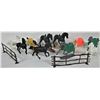 Image 2 : Lot 32 Plastic Horses, Action Figures, Fencing