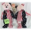 Image 2 : 2 TY Beanie Baby 1999 Spangle Bear / Tags