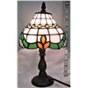 Image 2 : 12" Boulder Bedside Lamp / Ornate Stained Glass Shade