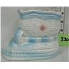 Image 3 : Vintage Baby Planter/Vase Ceramic "Baby Booties" Japan
