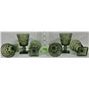 Image 2 : Set of 6 Vintzge Trans Green 4 1/2" "Indiana Glass" Parklane Pattern
