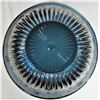 Image 3 : Rare Vintage Indiana Carnival Glass Iredescent Blue Punch Bowl / Grape Leaf Pattern Plsu 12 Matching