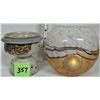 Image 3 : 5" Glass Ornate Tea-Light Glode / Stand