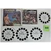Image 1 : Sawer Viewmaster 3D Reels 1950 Adventures of Tarzan "Tarzan Rescues Cheetah", 3 X 1968 "Tarzan of th