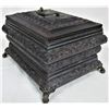 Image 4 : Ornate 12 X 8 X 6 " T Wooden storage box - 2 feet damaged in transport see photos