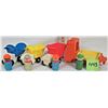 Image 1 : Vintage Fisher Price Little People 3 1965-70 #979 Dump Trucks / 3 Contruction Workers