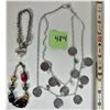 Image 1 : 2 Costume Jewellry Bracelets Plus 10 "Medallion" Pendant Necklaces