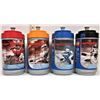 Image 2 : Set all 4 2003 NHL Sports Sets Water Bottles #3540 Puck Passer #3541 Slap Shot, 3542 Flip Shot, #354