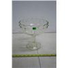 Image 1 : Clear glass pedestal bowl