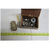Image 1 : 3/4" brass valve and box of various size metal plugs