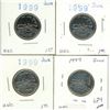 Image 1 : 4 x 1999 Canadian 25 cents