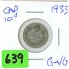 Image 1 : 1933 CAD 10 cent