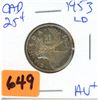 Image 1 : 1953 LD CAD 25 cent