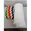 Image 1 : Vintage crochet throw + Vintage White Bedspread 72'x102'