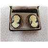 Image 2 : Pair of cameo earrings with box