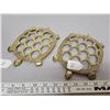 Image 1 : Pair of brass turtle trivets