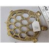 Image 2 : Pair of brass turtle trivets