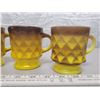 Image 2 : Set of 4 Fire King Kimberley coffee mugs - mint